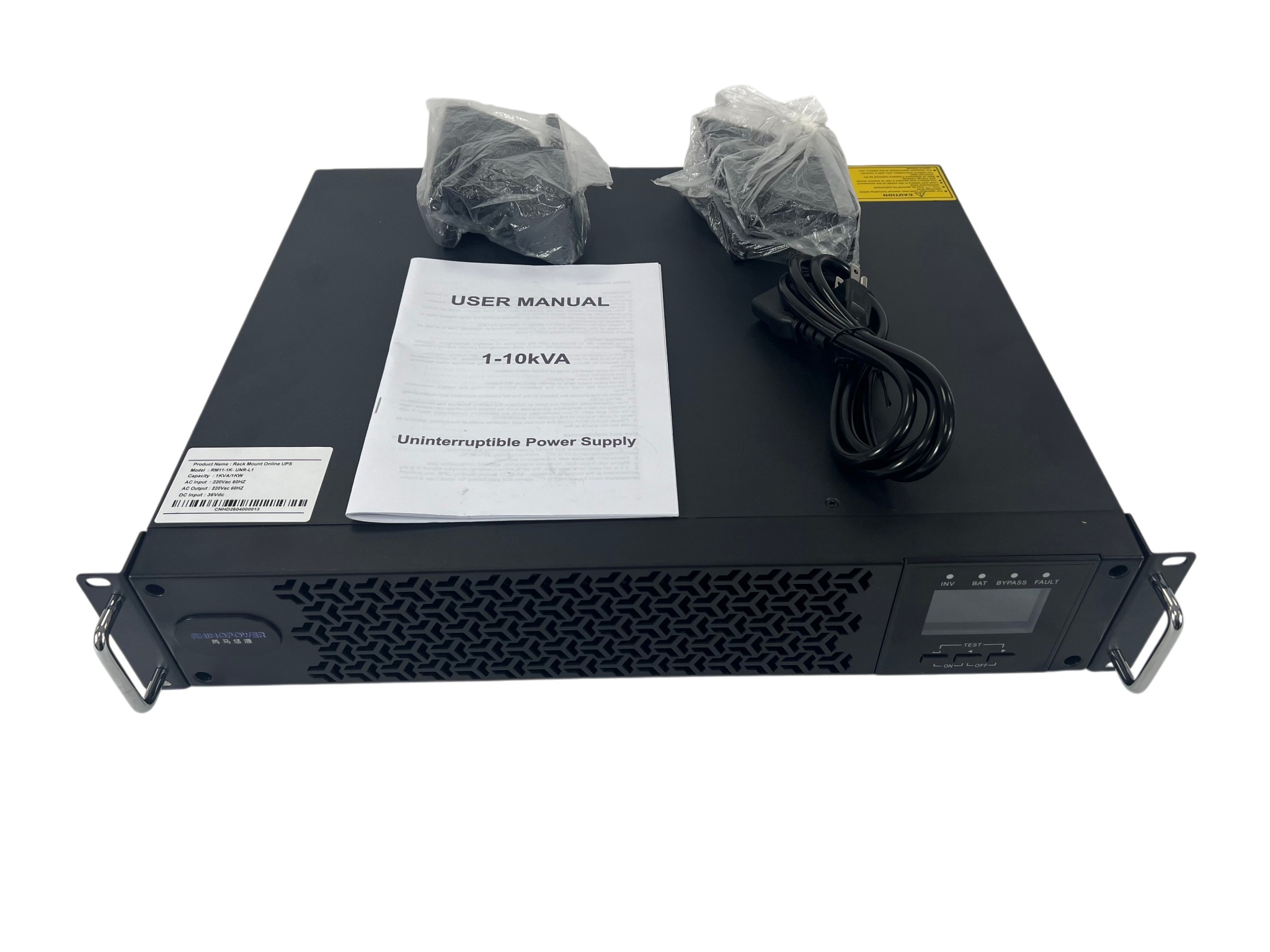 1kVA rackmount UPS with accessories